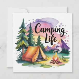 Camping Life Invitation