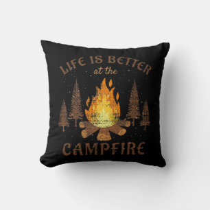 Camping - Life Is Better By The Campfire Cushion