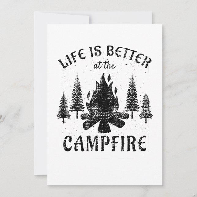 Camping - Life Is Better By The Campfire Invitation (Front)