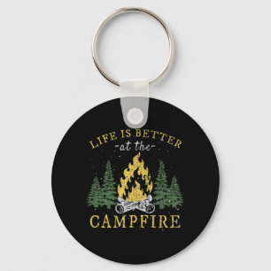 Camping - Life Is Better By The Campfire Key Ring