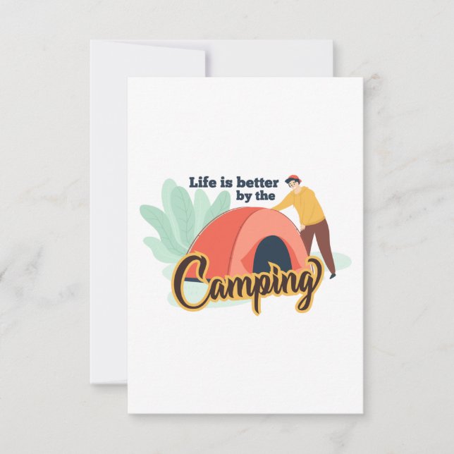 Camping life is better by the camping thank you card (Front)