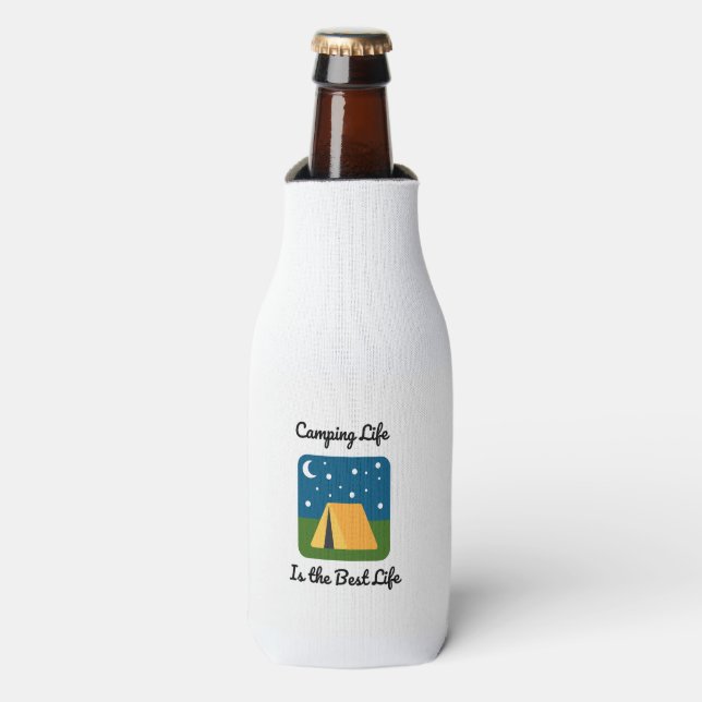 Camping Life is the Best Life Bottle Cooler (Bottle Front)