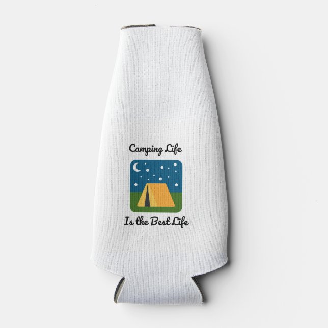 Camping Life is the Best Life Bottle Cooler (Front)