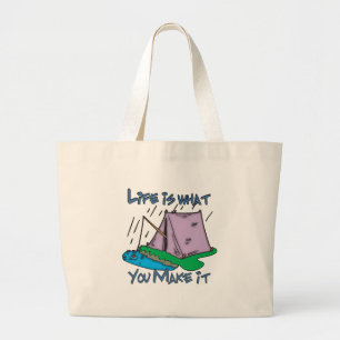 Camping Life Large Tote Bag