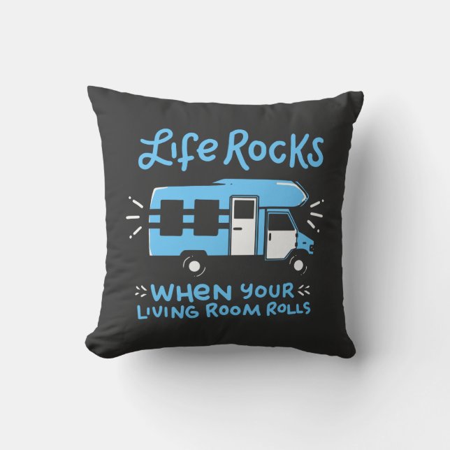 Camping - Life Rocks Cushion (Front)