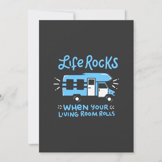 Camping - Life Rocks Invitation (Front)
