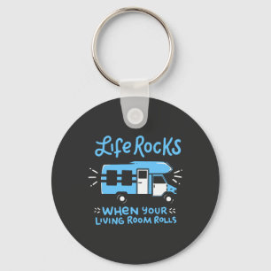 Camping - Life Rocks Key Ring
