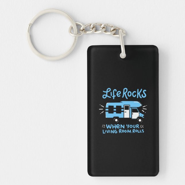 Camping - Life Rocks Key Ring (Front)