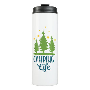 Camping Life Typography Thermal Tumbler