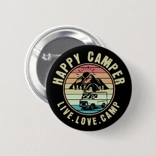 Camping- Live. Love. Camp Outdoors 6 Cm Round Badge