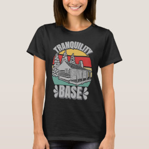 Camping Log Cabin Tranquillity Base Camper Vacati T-Shirt