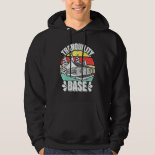 Camping Log Cabin Tranquillity Base Camper Vacatio Hoodie