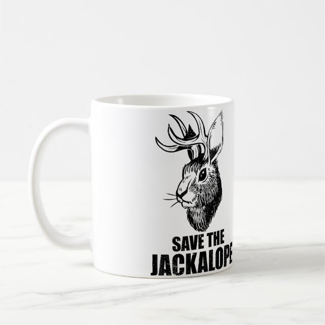 Camping Lover Jackalope Coffee Mug (Left)