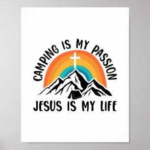 Camping Lovers - Jesus Faith Christian Poster