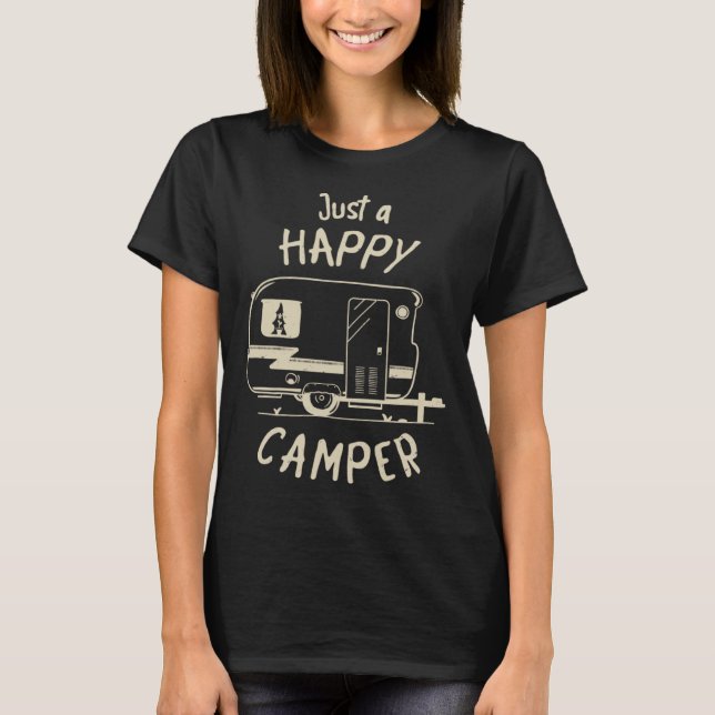 Camping Lucky Caravan Camper Motorhome Outdoor Tra T-Shirt (Front)