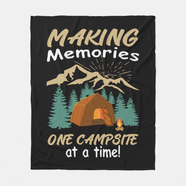 CAMPING Making Memories Fleece Blanket (Front)