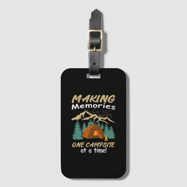 CAMPING Making Memories Luggage Tag (Front Vertical)
