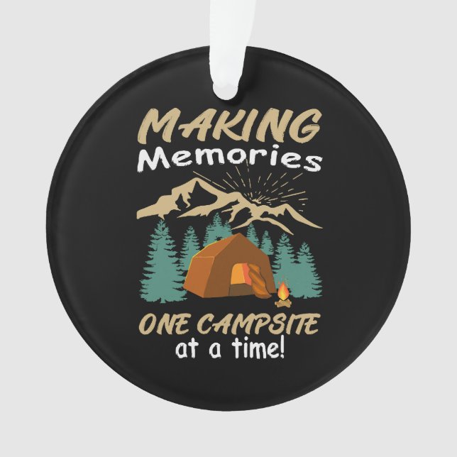 CAMPING Making Memories Ornament (Front)