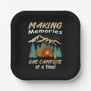 CAMPING Making Memories Paper Plate