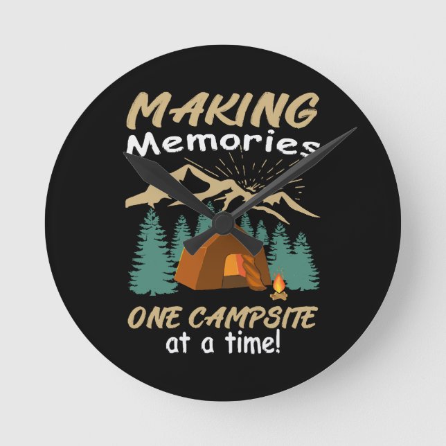 CAMPING Making Memories Round Clock (Front)
