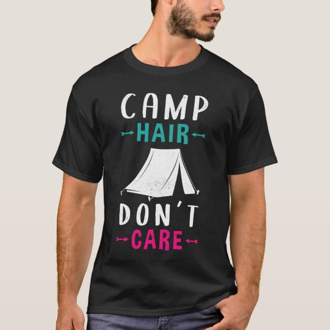 Camping Mama Camper Camp Hair gift T-Shirt (Front)