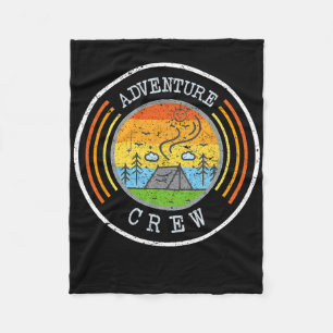Camping Matching Shirts For Family Camper Adventur Fleece Blanket