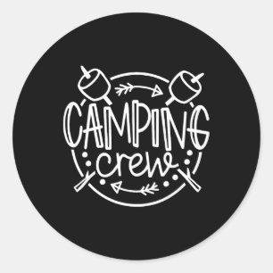 Camping Matching Shirts For Family Camper Group Ca Classic Round Sticker