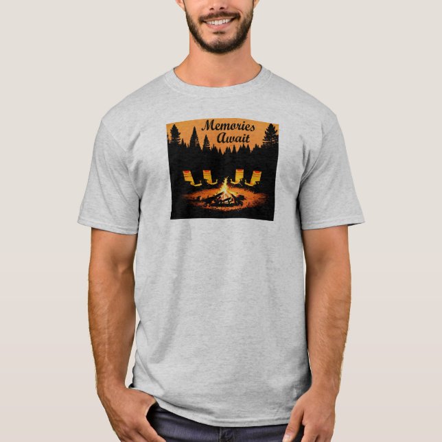 Camping Memories Await T-Shirt (Front)