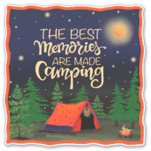 Camping Memories Cute Tent Inspirivity Sticker