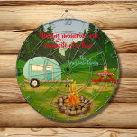 Camping Memories Dart Board<br><div class="desc">Bring along the family dart board on your next camping trip or play at home. Customise with your name & text.</div>