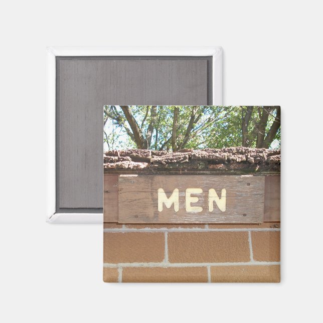 Camping Memories Men Restroom Sign Magnet (Front/Back)