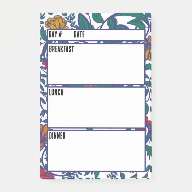 Camping Menu Meal Planning Tool Post-it Notes (Front)