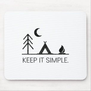 Camping - Minimalist Keep It Simple Outdoor Gift Mouse Mat
