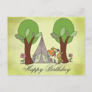 Camping mit Fuchs Postcard