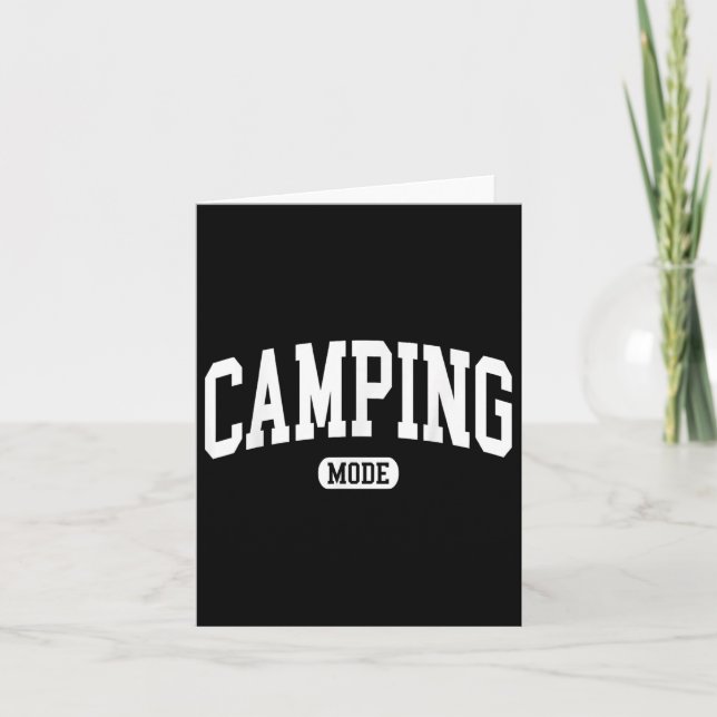 Camping Mode Campfire Camp Life Summer Vacation Fu Card (Front)