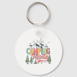 Camping Mode On Funny Camper Nature Lover Scout He Key Ring