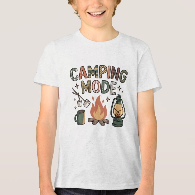 Camping Mode  Tri-Blend Shirt (Front)
