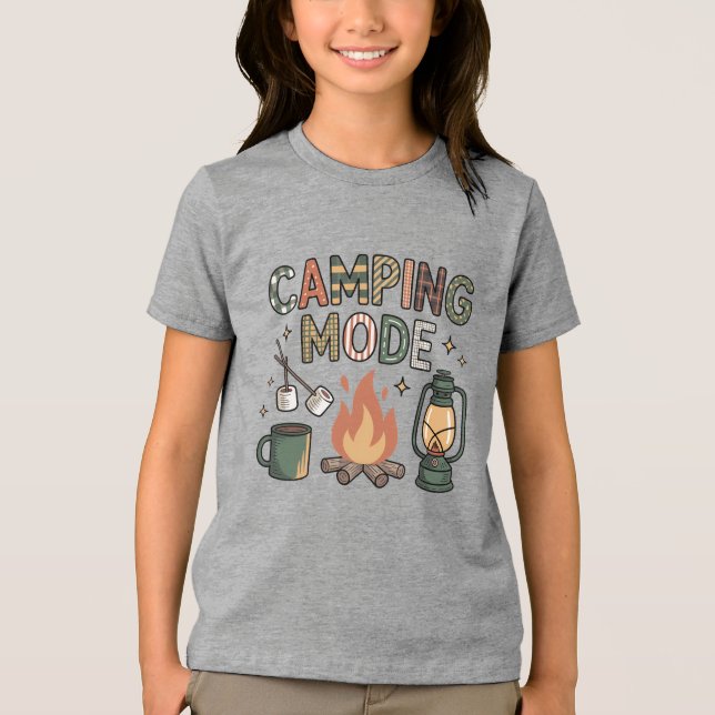 Camping Mode  Tri-Blend Shirt (Front)