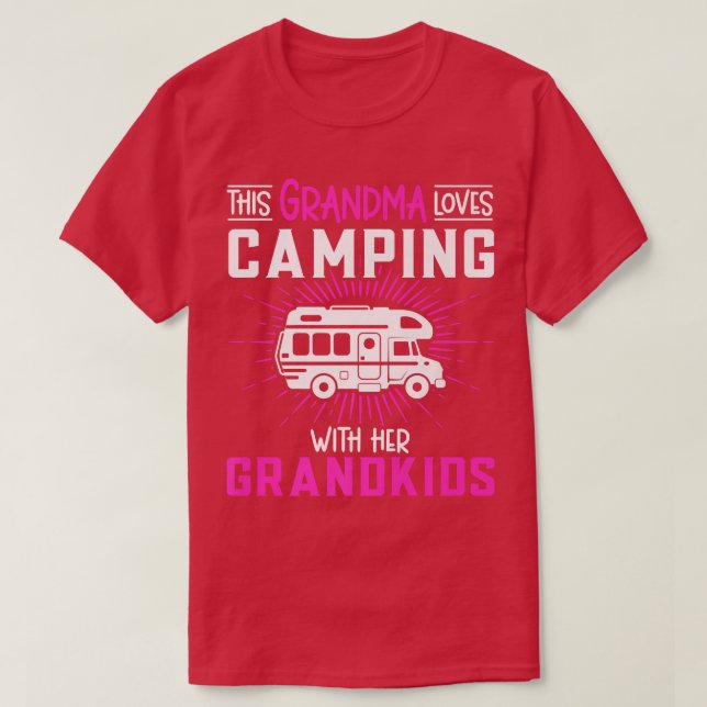 Camping Motorhome Campervan Grandma  T-Shirt (Design Front)
