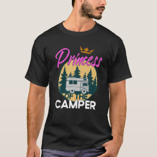 Camping Motorhome Family Campervan Girl Princess C T-Shirt