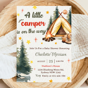 Camping Mountain Rustic Baby Shower Party  Invitation