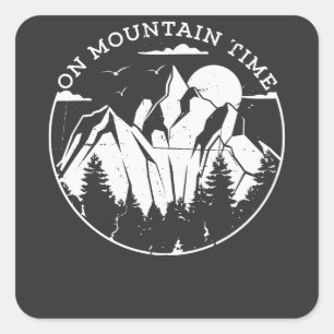 Camping & Mountains Square Sticker