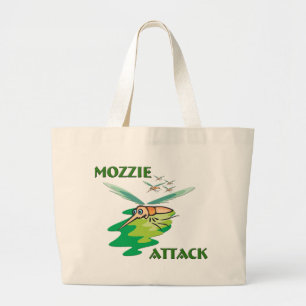 Camping Mozzie Large Tote Bag