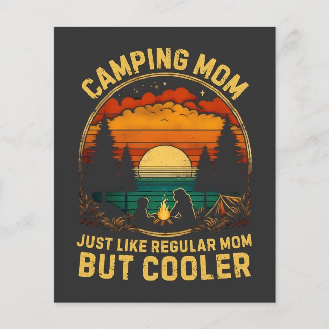 Camping Mum Just Like A Regular Mum Flyer (Front)