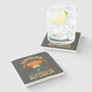 Camping Mum Just Like A Regular Mum Stone Coaster