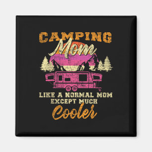 Camping Mum Pop Up Camper Rv Trailer Retro Vintage Magnet