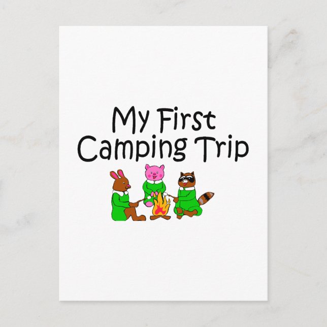 Camping My First Camping Trip Postcard (Front)