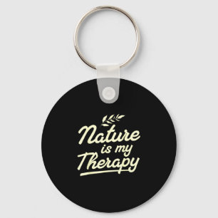 Camping nature is my therapy outdoor key ring