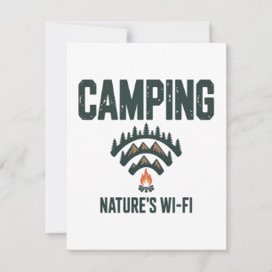Camping Natures Wifi Thank You Card