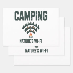 Camping Natures Wifi Wrapping Paper Sheet